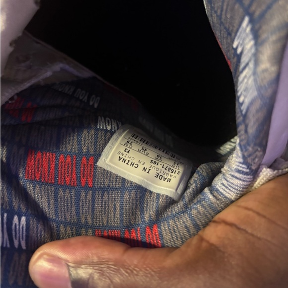 Jordan 5 Spizike Mars White High-Top Sneakers with Red, Gold & Black Accents - Picture 5 of 5